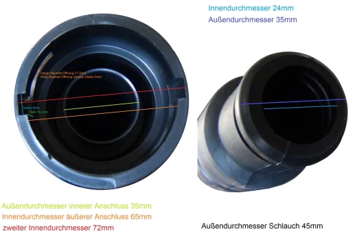 Schlauch antistatisch Saugschlauch 6 Meter lang passend für Mafell S50 S 50