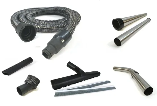 PVC fabric hose with spring steel, with tool cuff + handle + tube + nozzle set, suitable for Metabo ASR 50 L SC