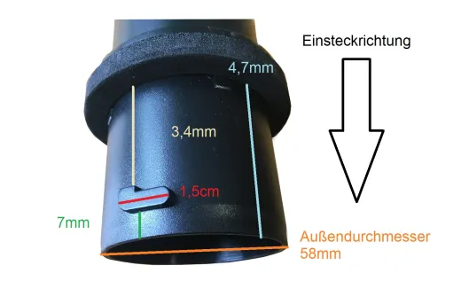 Staubsauger-Schlauch antistatisch 3 Meter passend für Würth ISS 35