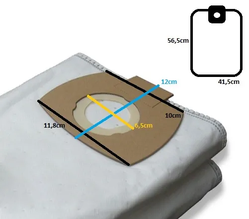 10 Filter-säcke passend für Protool VCP 10 E