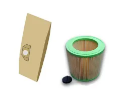 10 vacuum cleaner bags + 1 filter for Kärcher WD 3... whole series
