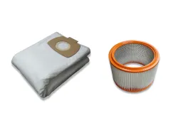 5 vacuum cleaner bags + 1 washable filter for Protool VCP 450 E-L E-M