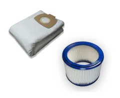 5 vacuum cleaner bags + 1 washable filter for Protool VCP 450 E-L-M