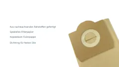 5 hochwertige Staubsaugerbeutel für Kärcher WD 3 … ganze Serie