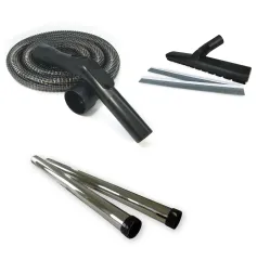 PVC fabric hose with spring steel + chrome tube + wide floor nozzle, suitable for Nilfisk-Alto Buddy 15